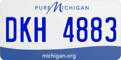 MI license plate DKH4883