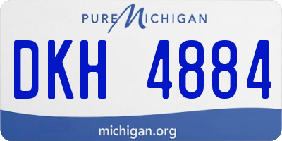 MI license plate DKH4884