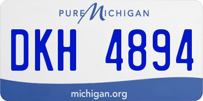 MI license plate DKH4894