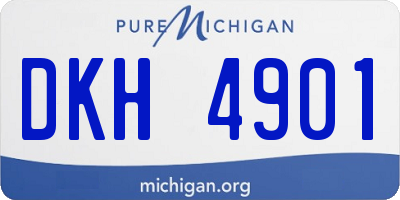 MI license plate DKH4901
