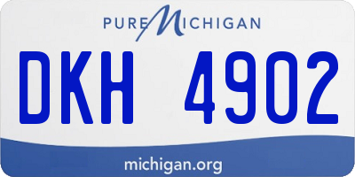 MI license plate DKH4902
