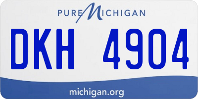 MI license plate DKH4904