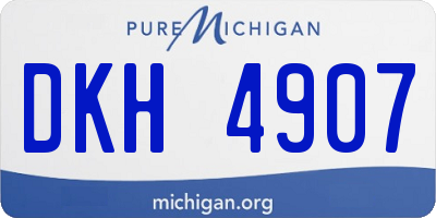 MI license plate DKH4907