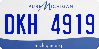 MI license plate DKH4919