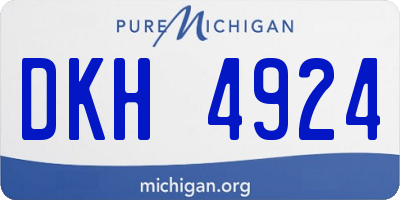 MI license plate DKH4924