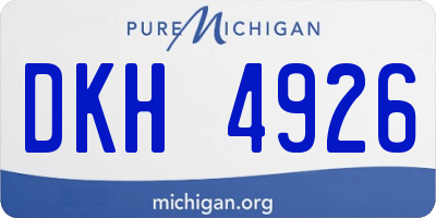 MI license plate DKH4926