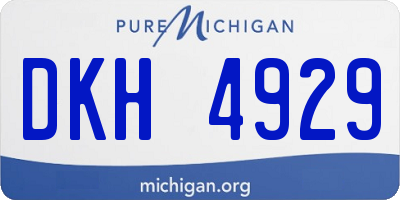 MI license plate DKH4929