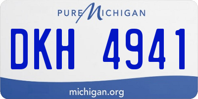 MI license plate DKH4941
