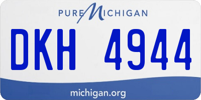 MI license plate DKH4944