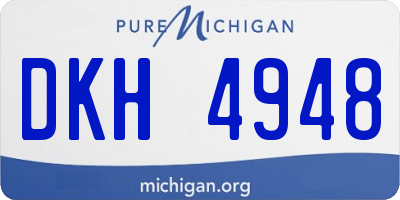 MI license plate DKH4948