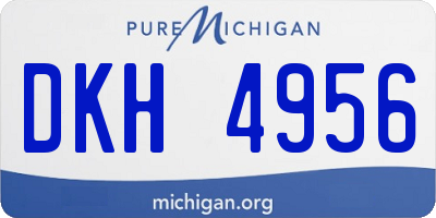 MI license plate DKH4956