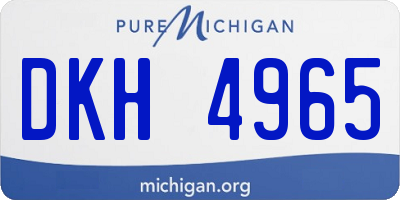 MI license plate DKH4965