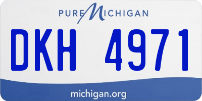 MI license plate DKH4971