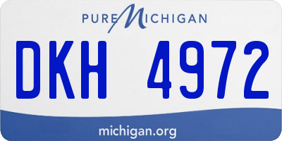 MI license plate DKH4972