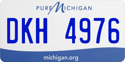 MI license plate DKH4976