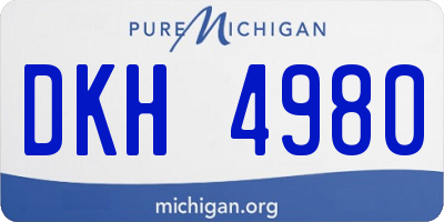 MI license plate DKH4980