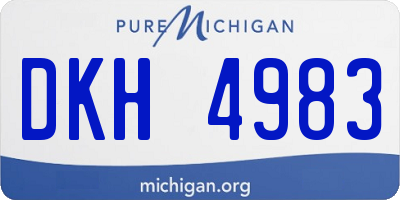 MI license plate DKH4983