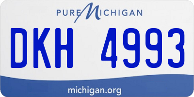 MI license plate DKH4993