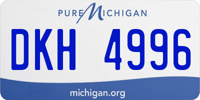 MI license plate DKH4996