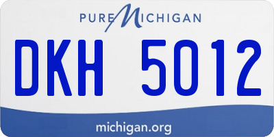 MI license plate DKH5012