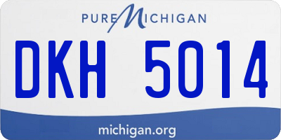 MI license plate DKH5014
