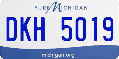 MI license plate DKH5019
