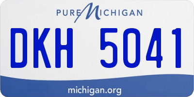 MI license plate DKH5041