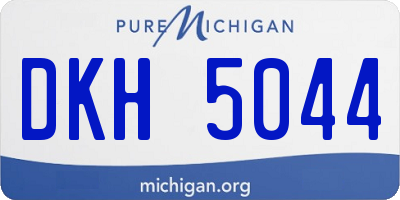 MI license plate DKH5044