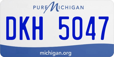 MI license plate DKH5047