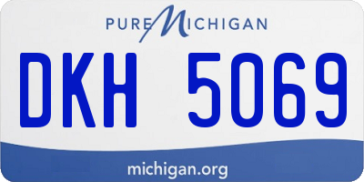 MI license plate DKH5069