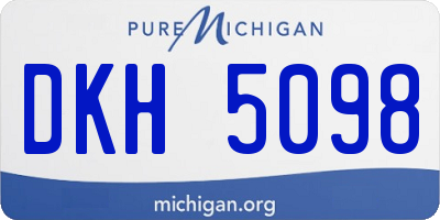 MI license plate DKH5098