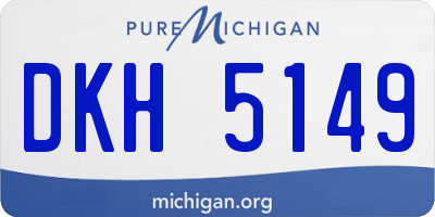 MI license plate DKH5149