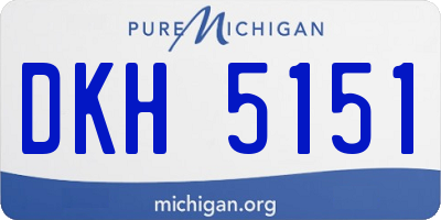 MI license plate DKH5151