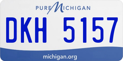 MI license plate DKH5157