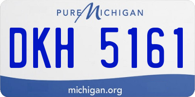 MI license plate DKH5161