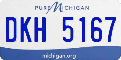 MI license plate DKH5167