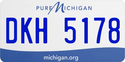 MI license plate DKH5178