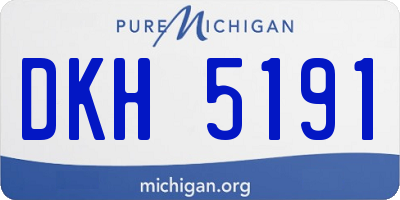 MI license plate DKH5191