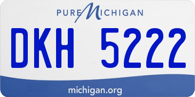 MI license plate DKH5222
