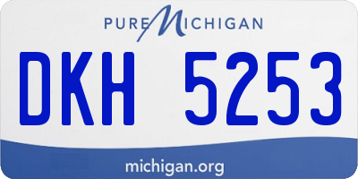 MI license plate DKH5253