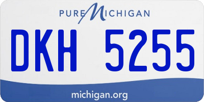 MI license plate DKH5255