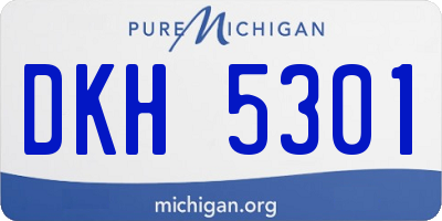 MI license plate DKH5301