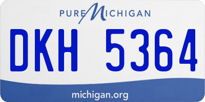 MI license plate DKH5364