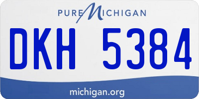 MI license plate DKH5384