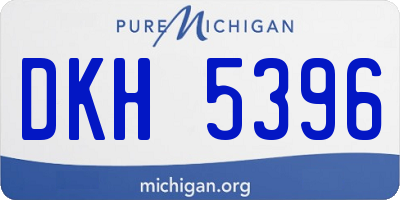 MI license plate DKH5396
