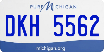 MI license plate DKH5562