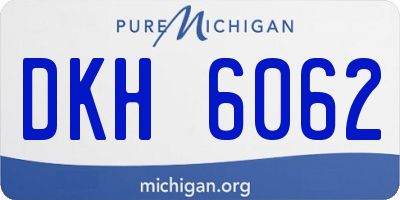 MI license plate DKH6062