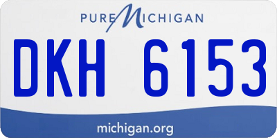 MI license plate DKH6153