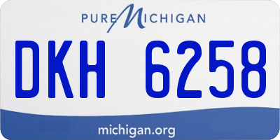 MI license plate DKH6258