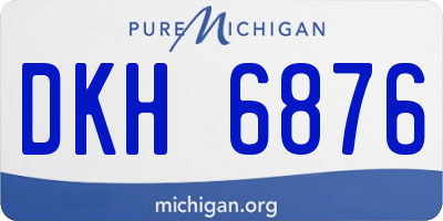 MI license plate DKH6876